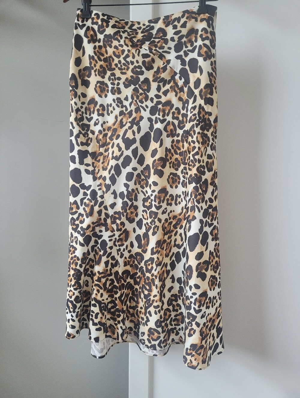 & Other Stories Satin Leopard Midi